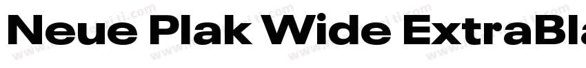 Neue Plak Wide ExtraBlack字体转换